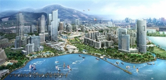 [青岛]滨水生态新城城市规划概念性规划设计方案-景观效果图 