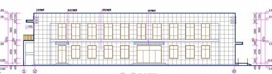 [山东]中学学生餐厅施工工程量清单及招标控制价编制实例（含图纸）-立面图 