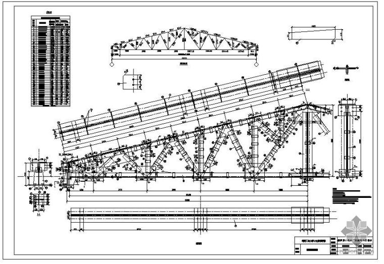 钢结构课程设计梯形屋架24米高清图施工图资料下载-[学士]某27米梯形屋架课程设计