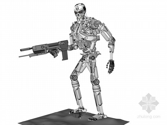 小黄人3dmax模型资料下载-机器人SketchUp模型下载
