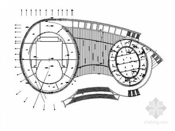 [辽宁]大型艺术中心建筑施工图（甲级设计院 图纸精细 值得参考）-大型艺术中心建筑平面图