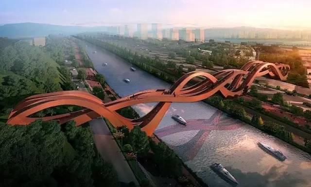桥式整流桥的工作原理资料下载-中国结步行桥——世界十大最令人惊奇的桥梁之一！