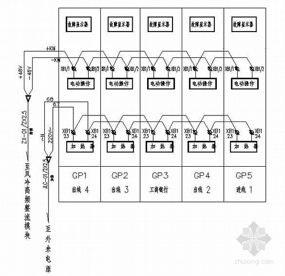 工商银行总行钢结构资料下载-某工商银行配电系统图