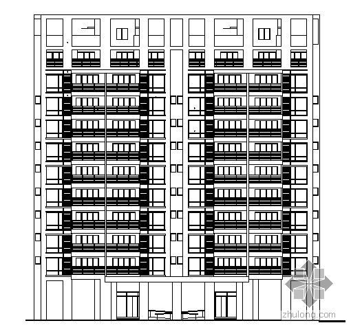 高档小区建筑设计资料下载-[贵州省]某高档小区十层住宅楼建筑方案图
