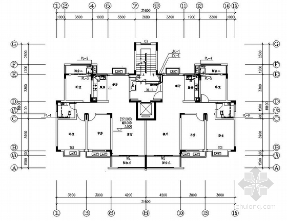 雨水花园小区资料下载-湖南某小高层室内给排水设计图