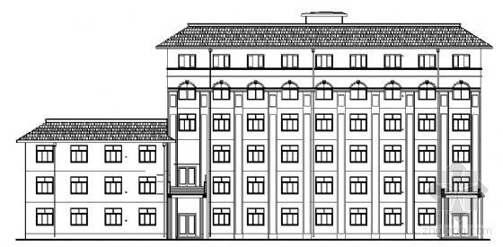 某六层宿舍建筑扩初图资料下载-某六层学校综合楼建筑扩初图