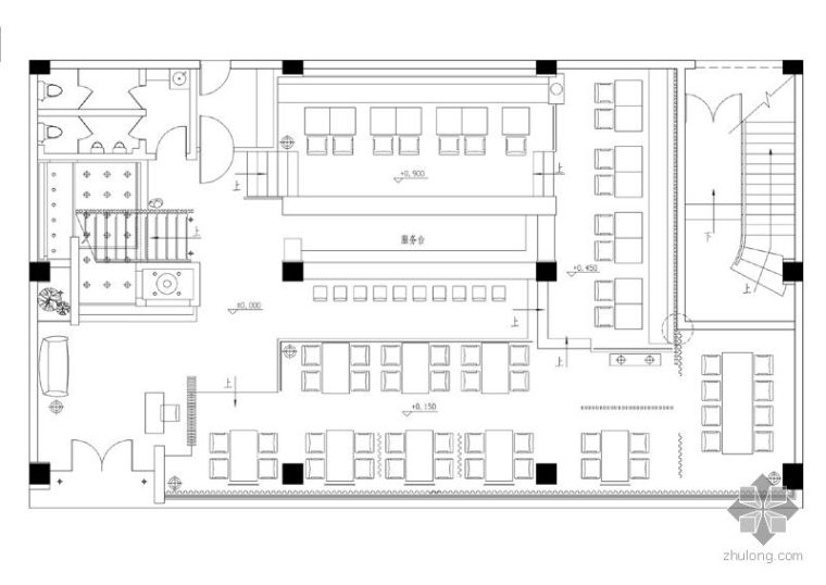 酒廊室内布置cad资料下载-金色池塘西餐酒廊设计图赏析