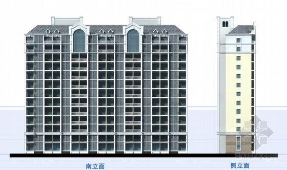 [上海]住宅区规划及单体设计方案文本-立面图