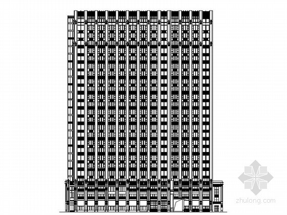 高层商业建筑扩初图资料下载-某二十七层公寓综合楼建筑扩初图