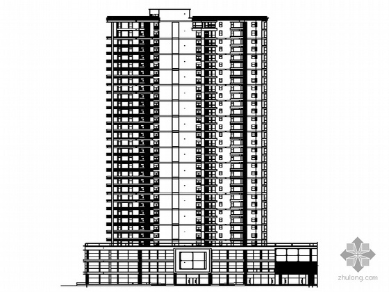 18层商住楼效果图资料下载-[海宁市]某三十二层商住楼建筑施工图