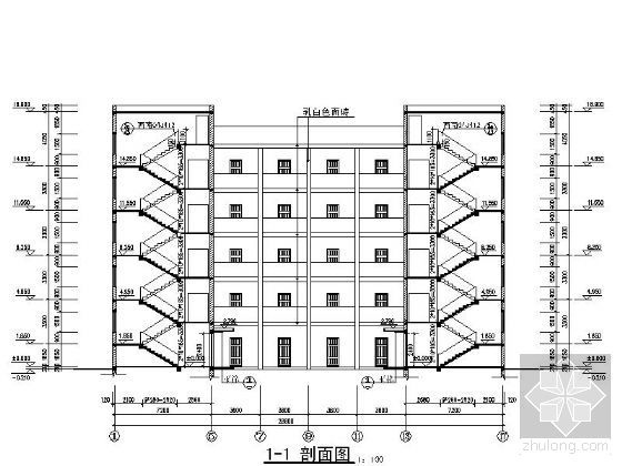 [重庆]某中学五层学生宿舍建筑施工图-图5