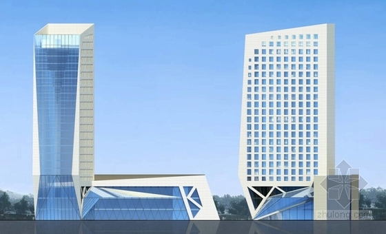 [贵州]单塔点式五星级高层酒店建筑概念设计方案文本（知名设计院）-单塔点式五星级高层酒店建筑立面图