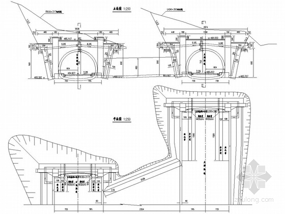 门拱施工图资料下载-净宽10.57m分离式公路隧道全套施工图（86张）