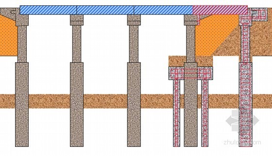 [河南]高速公路拼宽改扩建关键技术汇报（103页 路桥涵）-下穿分离立交增加桥孔施工方案