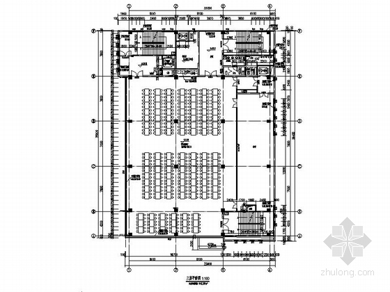 [湖南]现代风格小学建筑施工图（含学校所有楼）-现代风格小学建筑施工图平面图