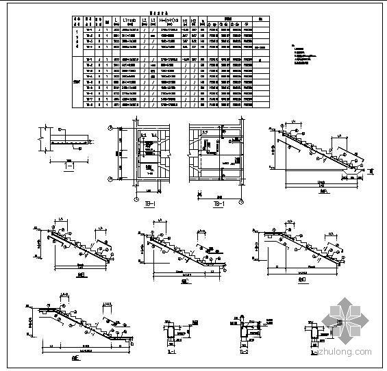 创楼梯节点资料下载-某楼梯节点构造详图（3）