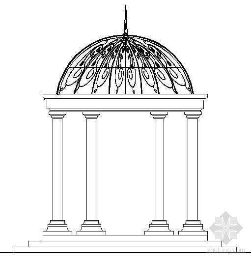 欧式亭子结构施工图资料下载-欧式亭结构施工图