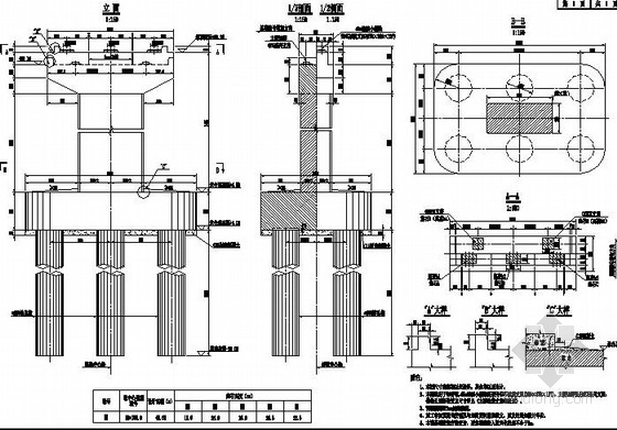 （126+238+126）m预应力混凝土矮塔斜拉桥施工图214张（塔梁固接体系）-W1桥墩一般构造图 