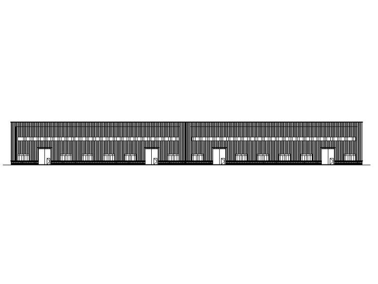 物流建筑施工图dwg资料下载-[宁夏]现代钢结构物流厂房建筑施工图