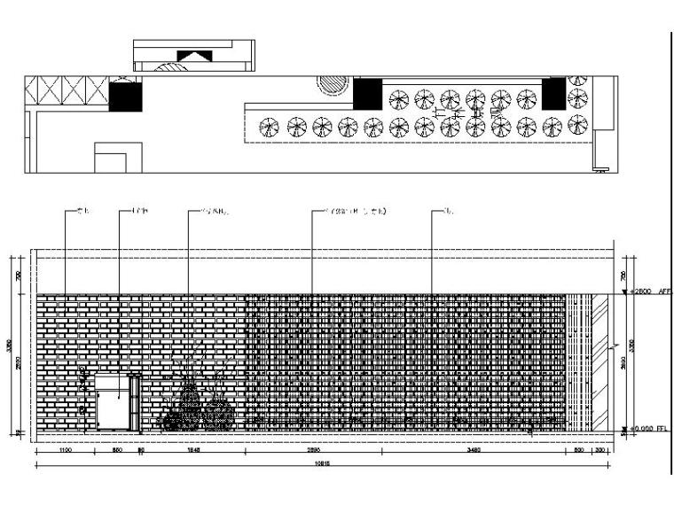 [新疆]原生态叙旧情怀茶室室内设计施工图（含效果图）-[新疆]原生态叙旧情怀茶室室内设计立面图