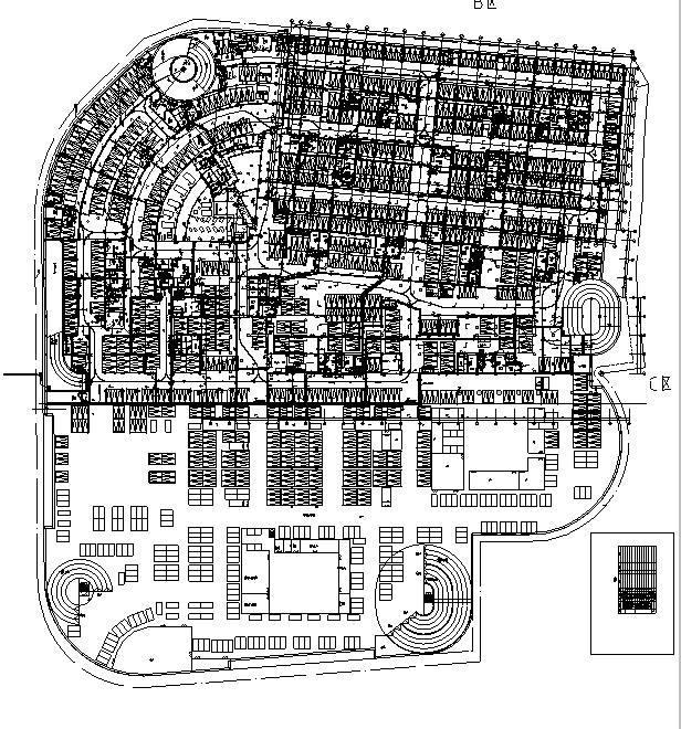 [重庆]知名地产四层外廊式商业建筑施工图-知名地产四层外廊式商业建筑施工图