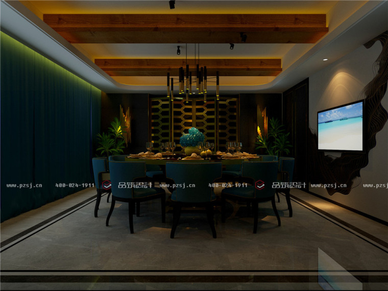 无法抗拒的新中式之美，抚顺·食色主题餐厅设计效果图-8.大包.jpg