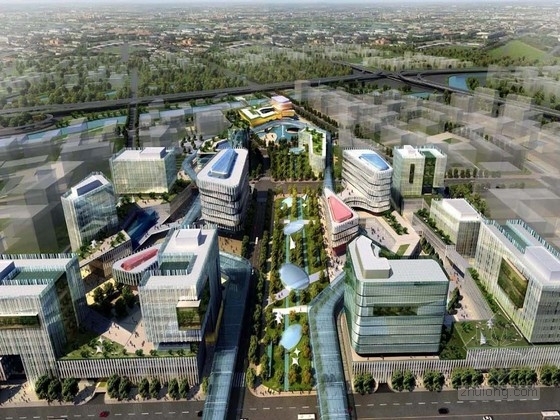 西虹桥核心商务区规划资料下载-[上海]新型低碳商务区景观规划设计方案