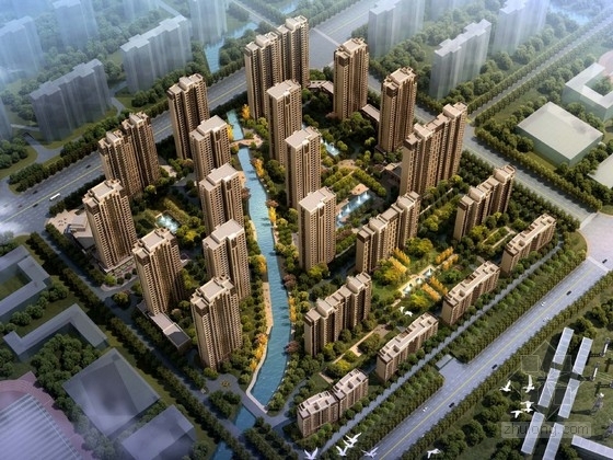 中国高层住宅建筑资料下载-[江苏] artdeco风格高层住宅区规划建筑设计方案文本（知名事务所）