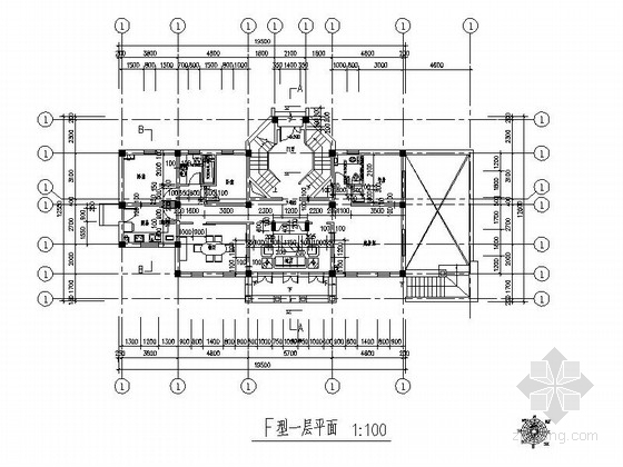 两层瑞典式风格别墅建筑施工图-两层瑞典式风格别墅建筑平面图 