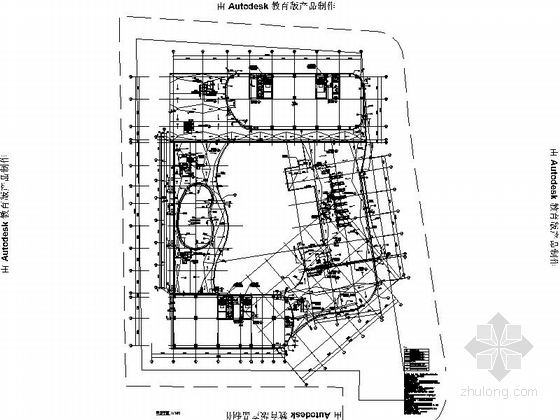 [江苏]现代风格商住楼建筑施工图（含方案文本）-现代风格商住楼建筑施工图平面图