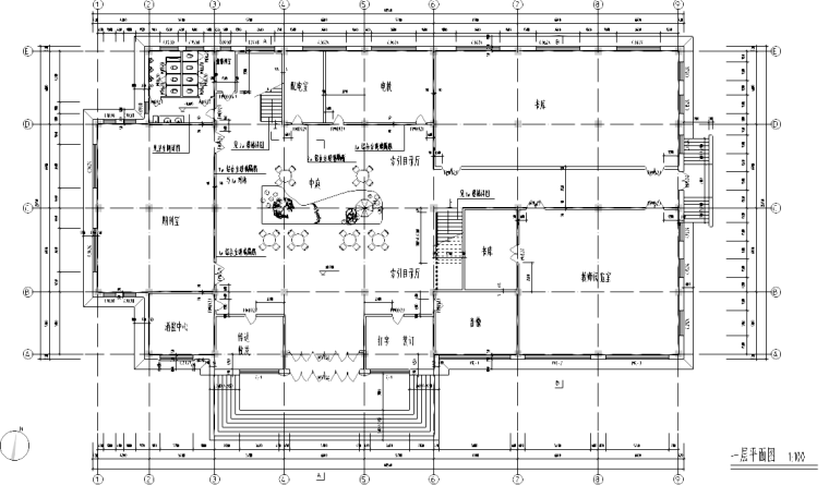 建筑图书馆施工图设计资料下载-[福建]某五层学校图书馆设计施工图