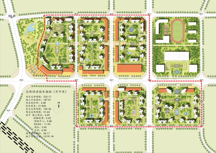 [成都]欧式住宅及现代商业建筑综合设计方案文本-欧式住宅及现代商业建筑平面图