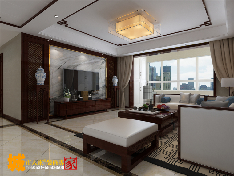 新中式风格的住宅室内设计效果图-1402.jpg