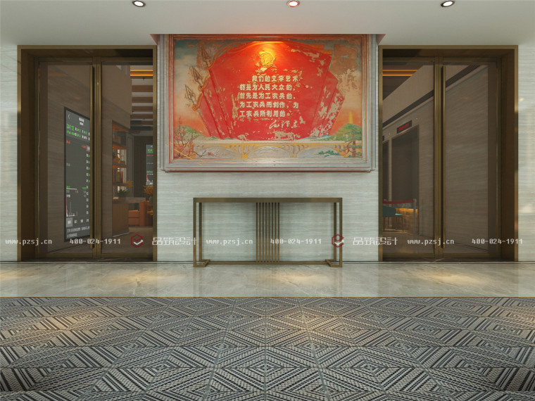 中式礼堂模型资料下载-内蒙古·兴安盟银行室内设计，无法抵挡的中式魅力