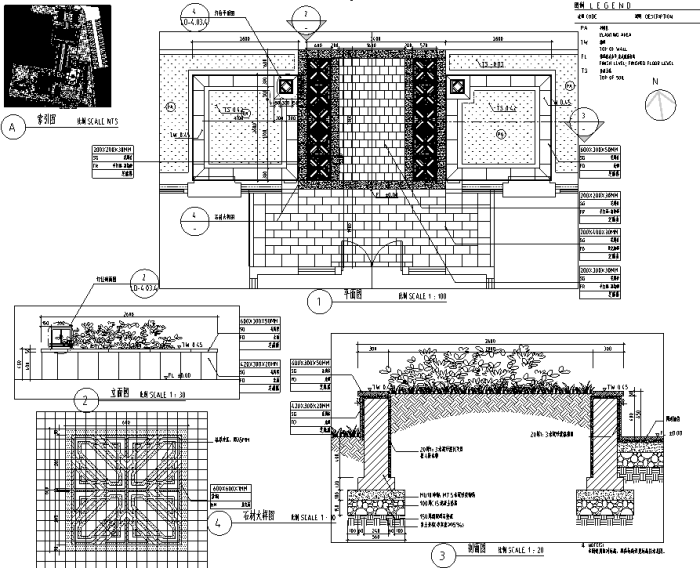 钢构架墙施工图资料下载-[江苏]滨水新中式居住区景观设计施工图全套（附实景图）