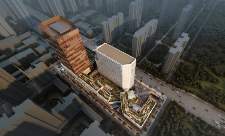 现代商业办公公园资料下载-[陕西]现代商业公园——北京墨臣设计