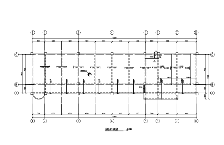 四层框架结构教学楼结构施工图（CAD、17张）-屋面板平面配筋图