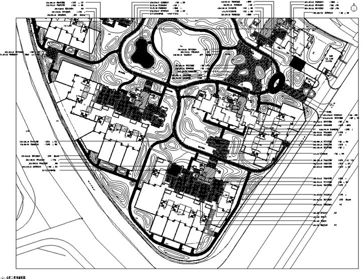 [福州]ART-DECO风格居住区景观二期工程施工图（著名地产公司）-景观铺装图