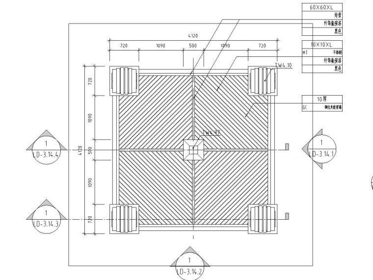 中式木亭的结构资料下载-欧式风格景亭设计详图（钢筋混凝土结构）