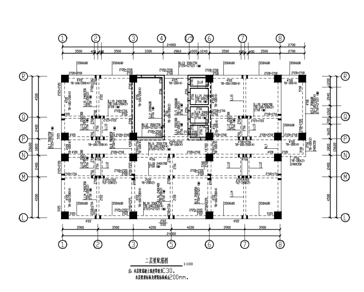 墙施工图CAD资料下载-13层框架剪力墙结构宾馆结构施工图(CAD、37张）