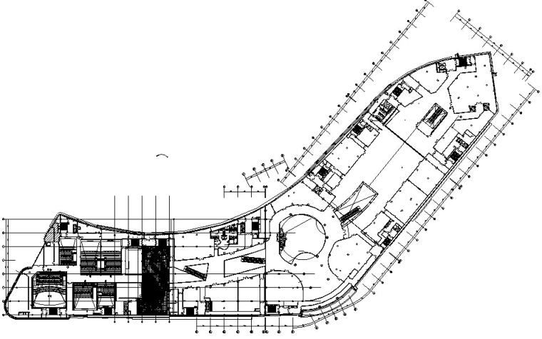 [南昌]BONA博纳国际影城南昌铜锣湾店室内设计方案+装修施工图+水暖电施工图-大堂平面图