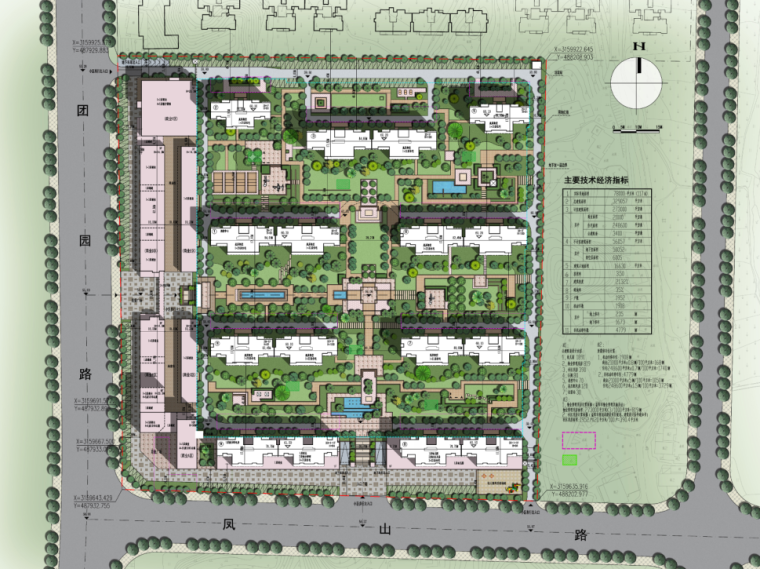 [湖南]多功能居住区规划及单体设计方案-总平面图