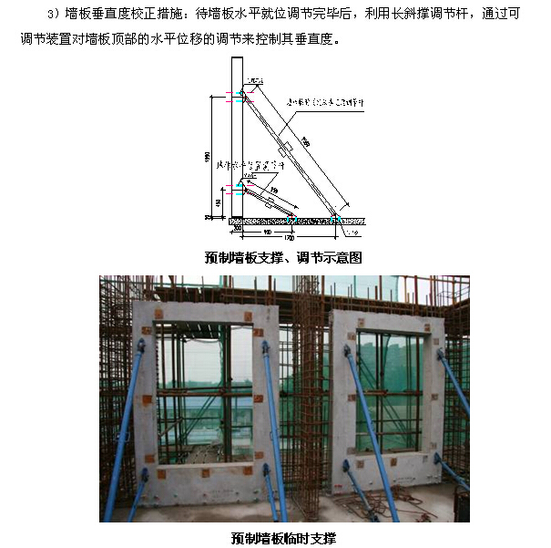 预制构件装配式住宅吊装施工方案（附多图）-墙板垂直度校正措施