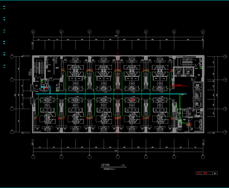 浙江某11层酒店弱电智能化图纸-平面图