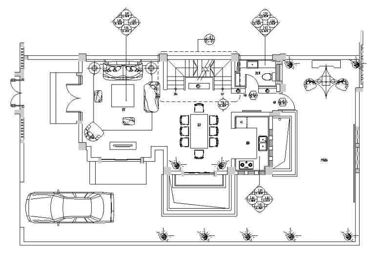 云南餐厅设计效果图资料下载-[云南]大理王宫别院115户型设计施工图（附效果图）