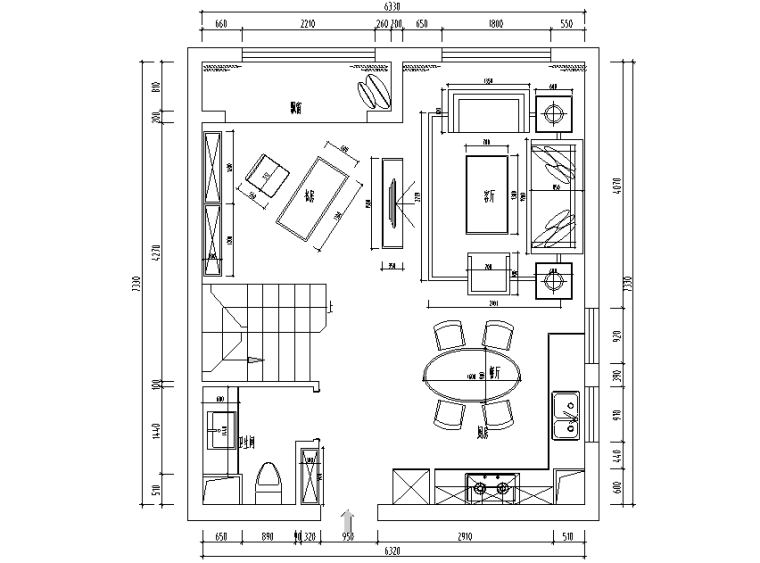 客厅沙发背景墙绘资料下载-[内蒙古]LOFT风格样板间设计施工图（附效果图）