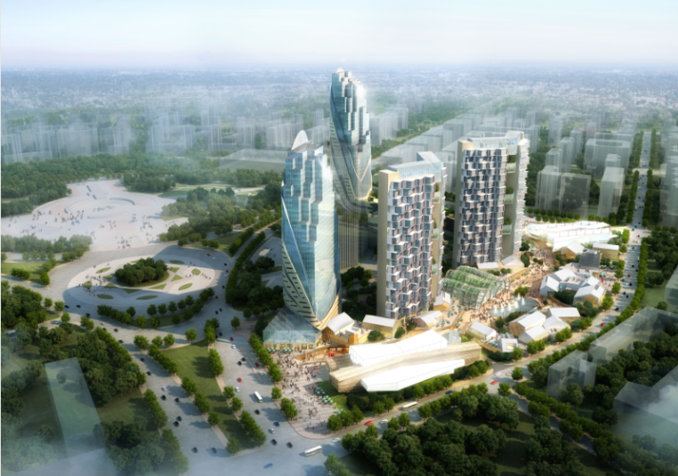 产业开发区城市设计资料下载-RTKL-陕西榆林文化艺术金融中心概念性规划设计方案文本（PDF+126P)