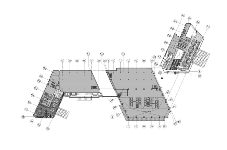 [上海]宝矿国际商场酒店方案设计-二层平面图