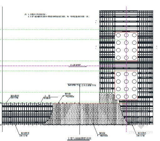 [湖北]2016年编制高速铁路工程施工总价承包投标技术标360页（路桥涵轨道迁改）-栈桥桥面布置示意图 