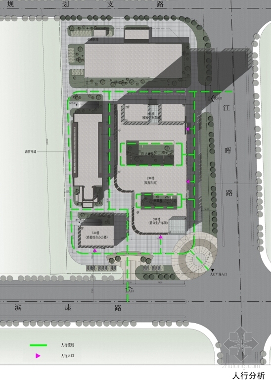 [浙江]电子晶体立面新建厂房建筑设计方案文本-电子晶体立面新建厂房建筑设计分析图